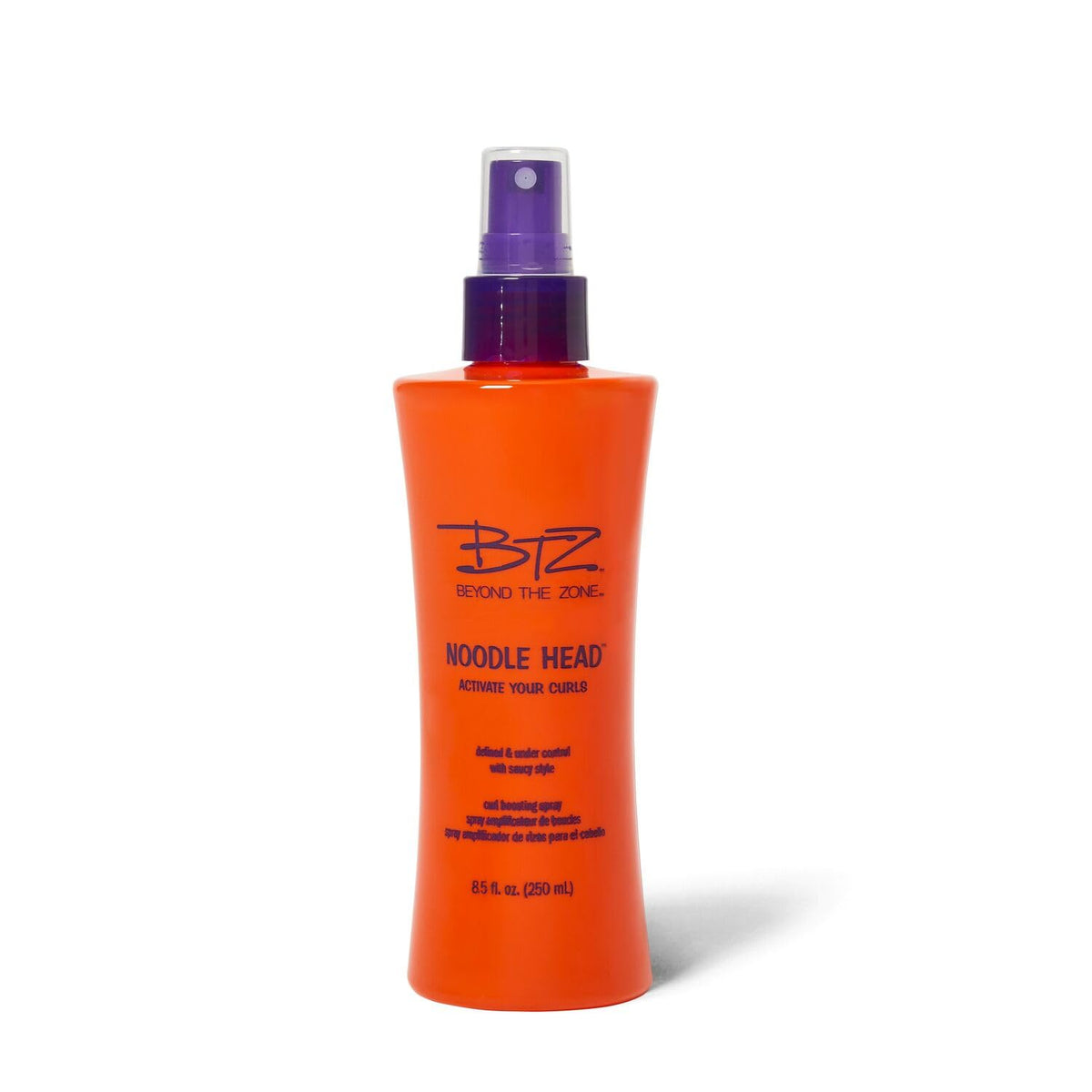 Beyond The Zone Noodle Head spray bottle delivering curl definition with a lightweight mist.