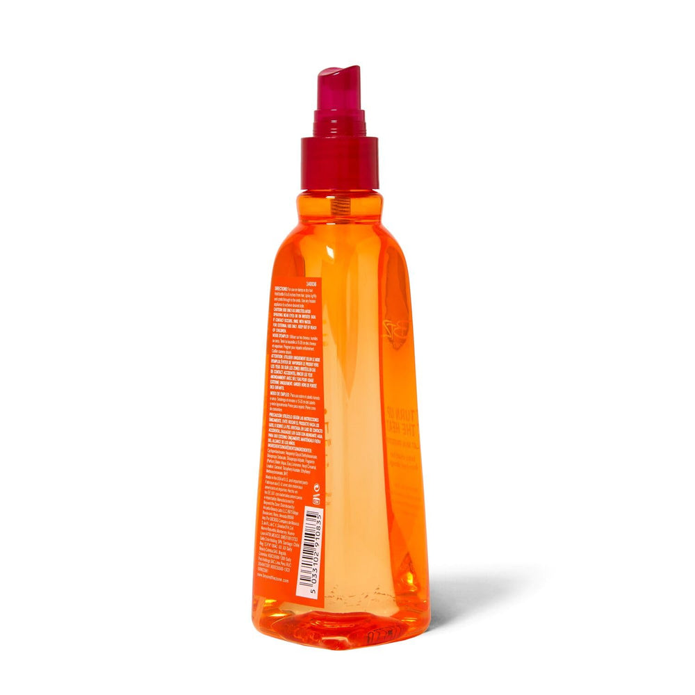 Beyond the Zone Turn Up The Heat spray shown ready for flat iron use