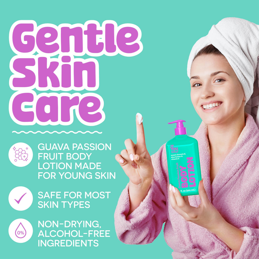 BeYoutiful Guava Passion Fruit Body Lotion ingredients featuring shea butter and almond oil