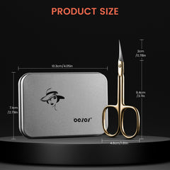 BEZOX curved cuticle scissors ergonomic handle for improved control