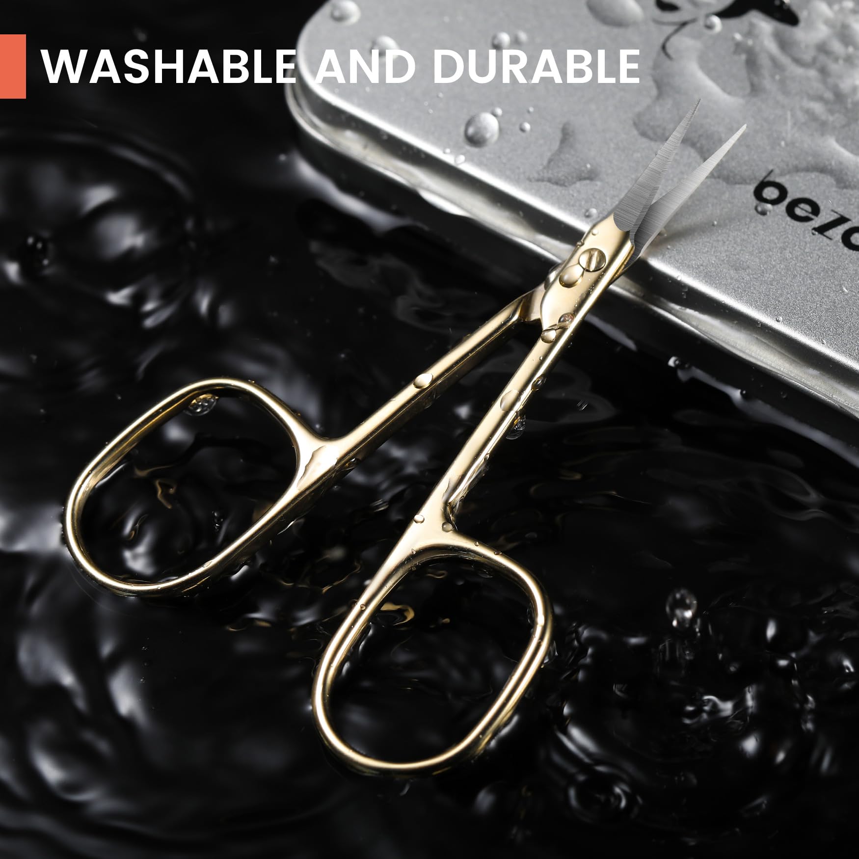 BEZOX curved cuticle scissors compact storage for easy keeping