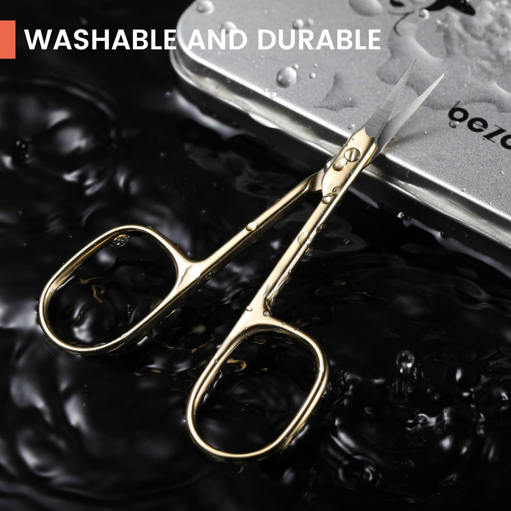 BEZOX curved cuticle scissors compact storage for easy keeping