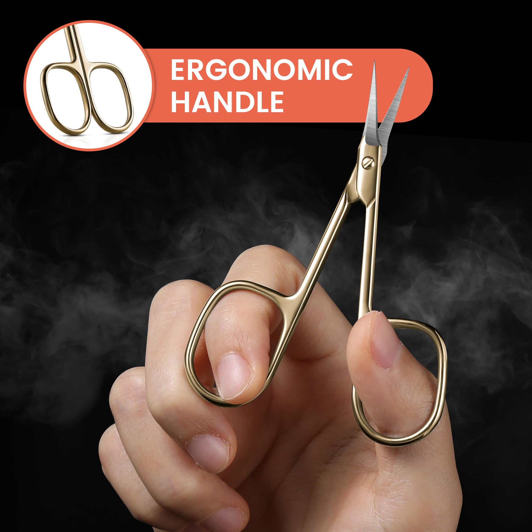 BEZOX curved cuticle scissors salon-quality results at home
