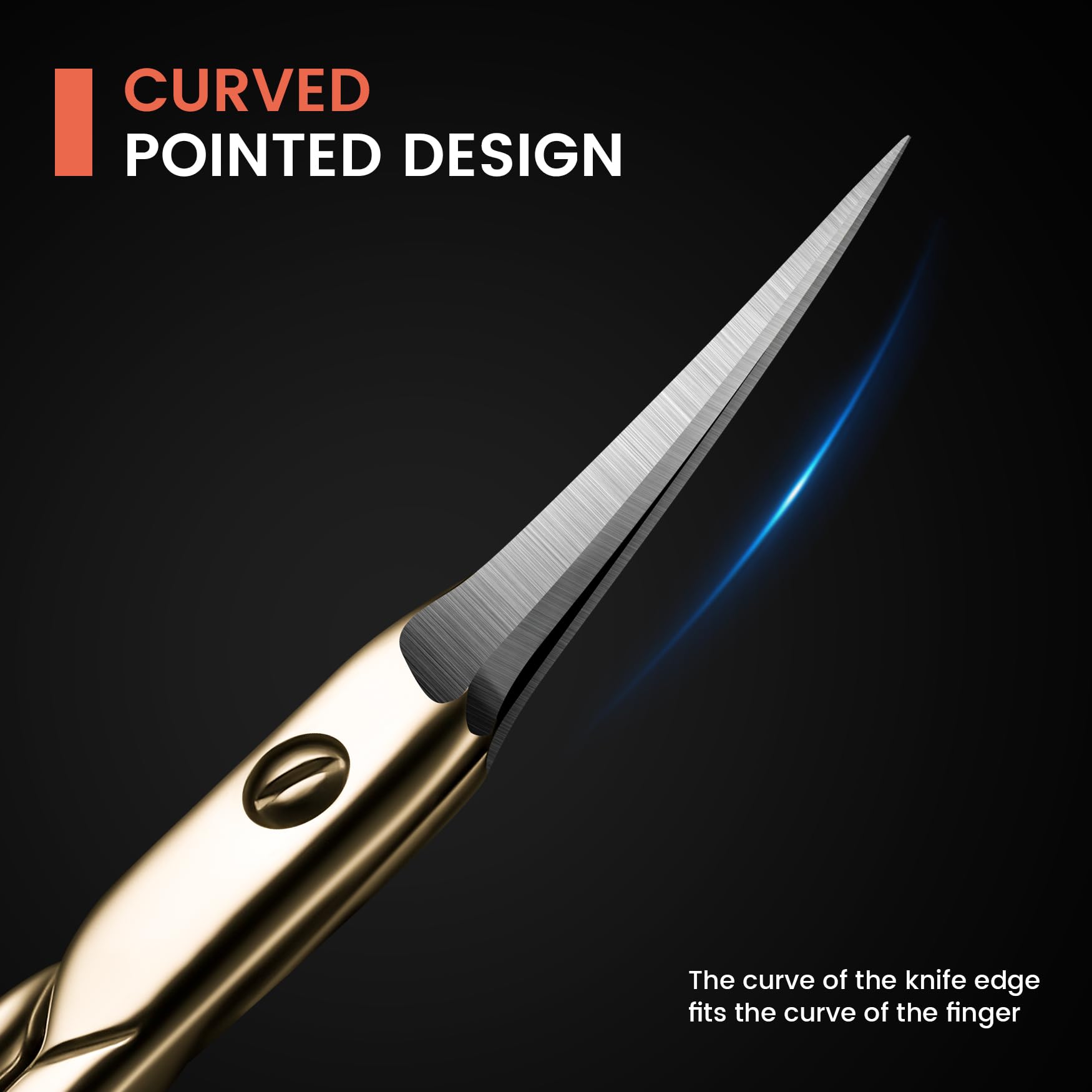 BEZOX curved cuticle scissors stainless steel construction offers durability