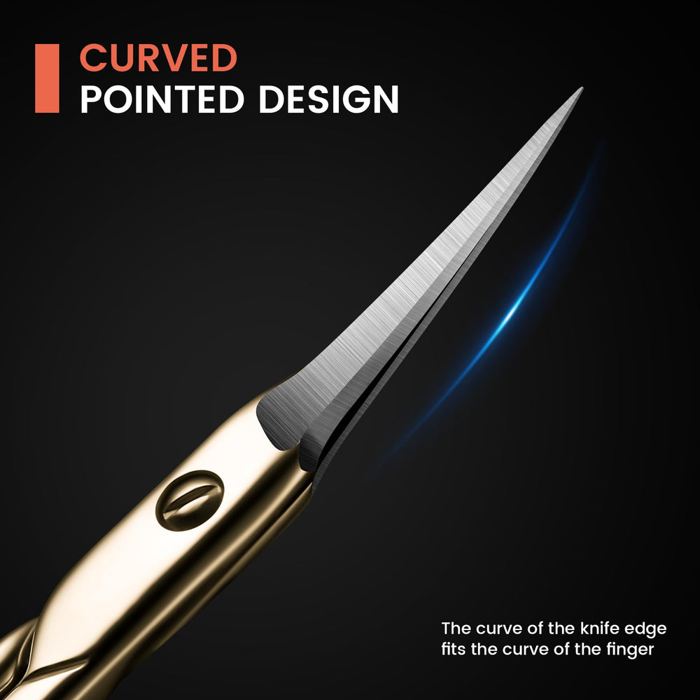 BEZOX curved cuticle scissors stainless steel construction offers durability