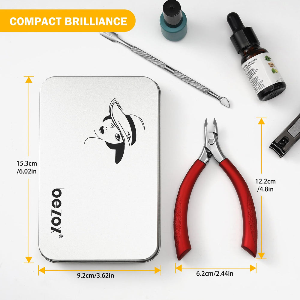 BEZOX Cuticle Clipper silicone-handle provides comfortable grip during long manicures