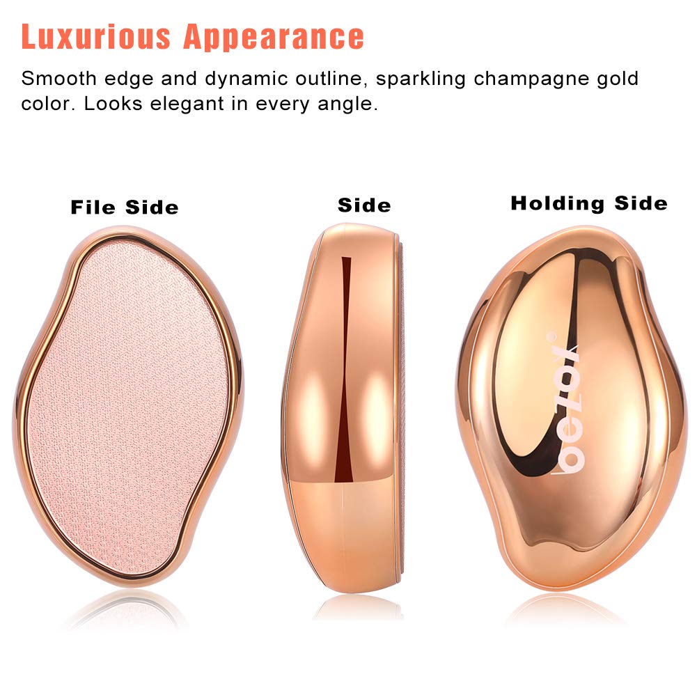 BEZOX Glass Foot File wet-dry-use works on both damp and dry feet.