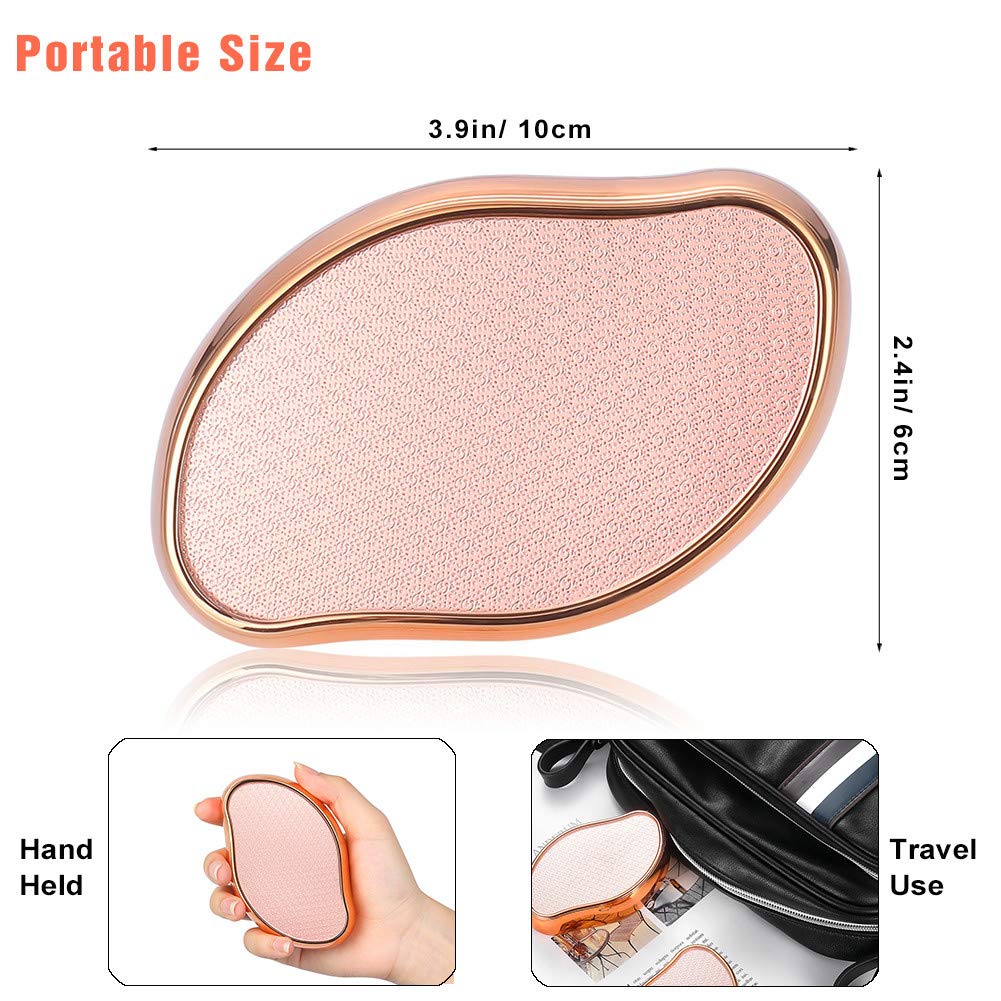 BEZOX Glass Foot File wide-scrubbing-surface covers the heel evenly.