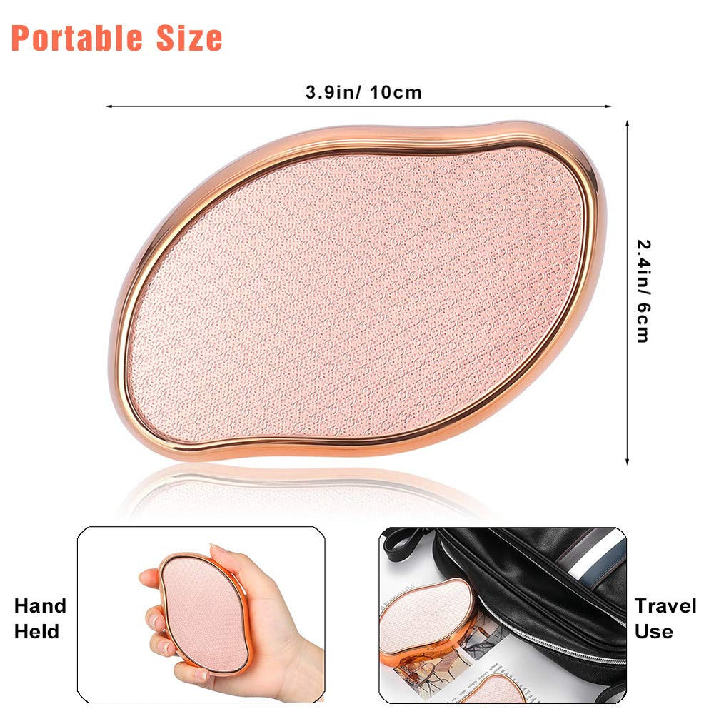 BEZOX Glass Foot File wide-scrubbing-surface covers the heel evenly.