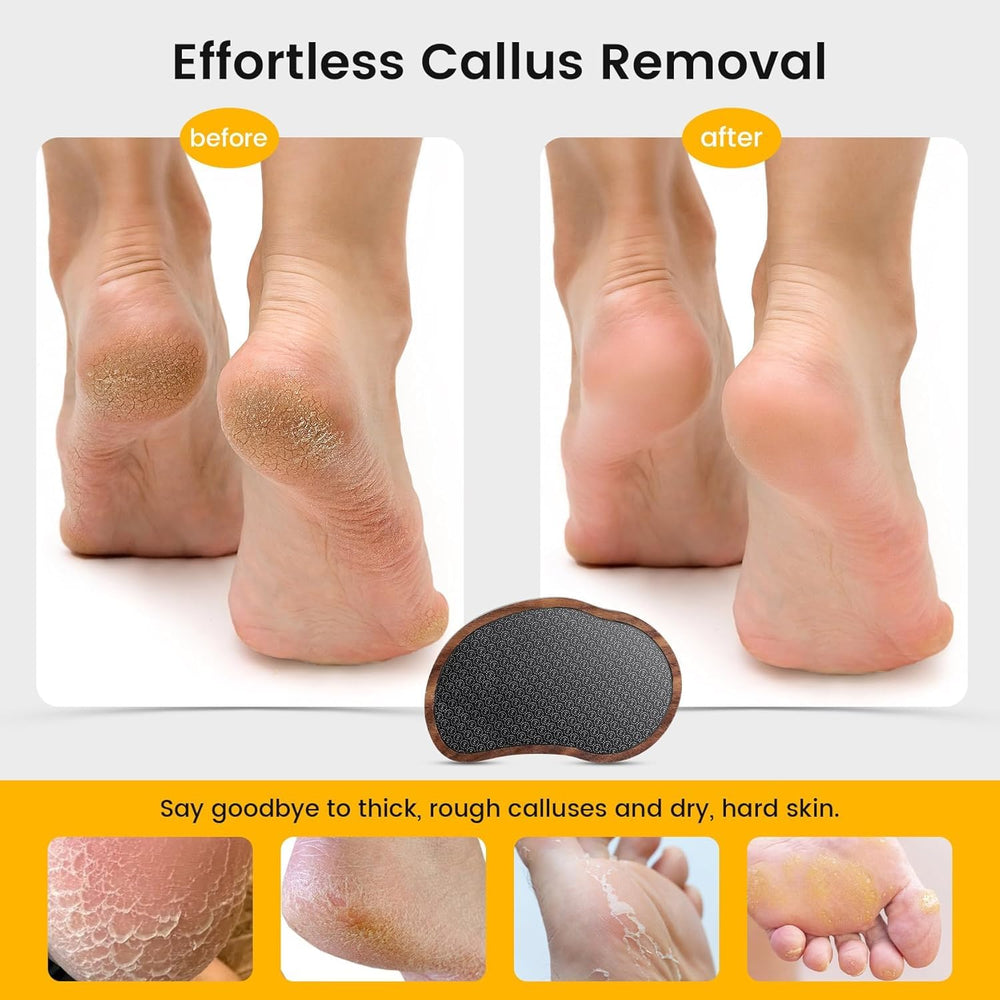 BEZOX Glass Foot Scrubber ergonomic base supports controlled filing and steadier maneuvering