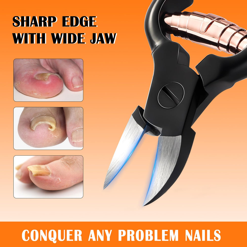 BEZOX heavy-duty stainless-steel toenail clippers provide durable performance for tough nails