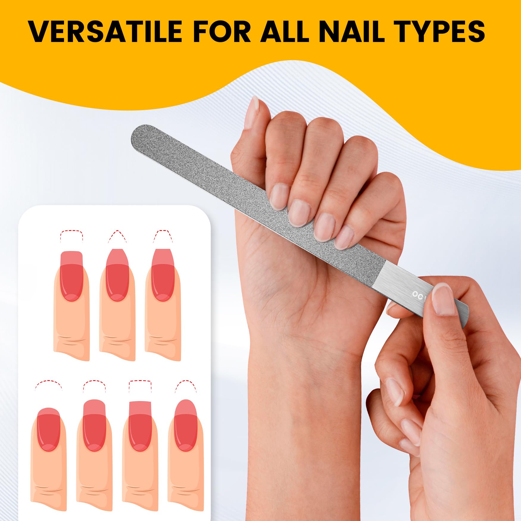 BEZOX metal nail files durable design resists bending