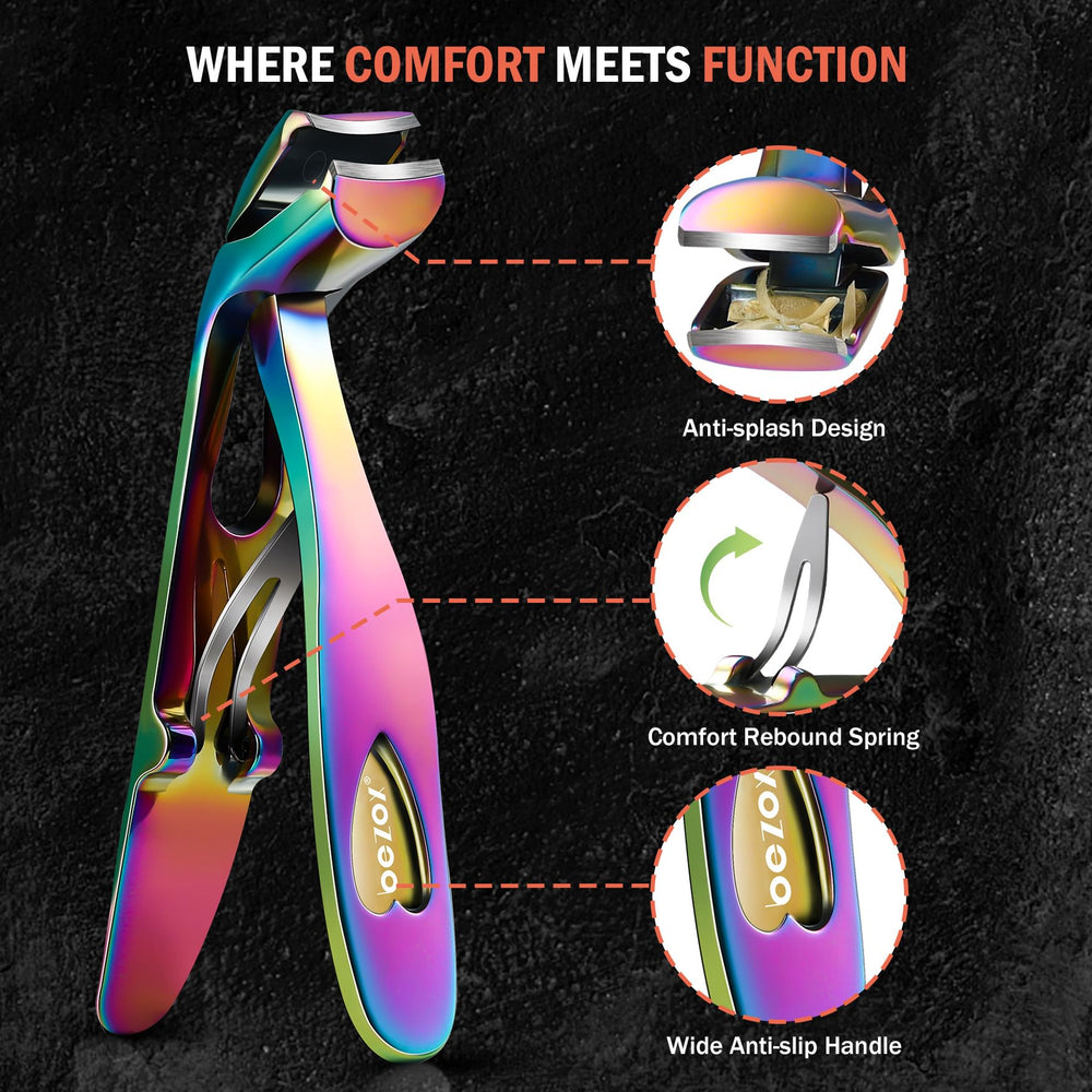 BEZOX nail clipper catcher anti-splash design keeps clipping tidy