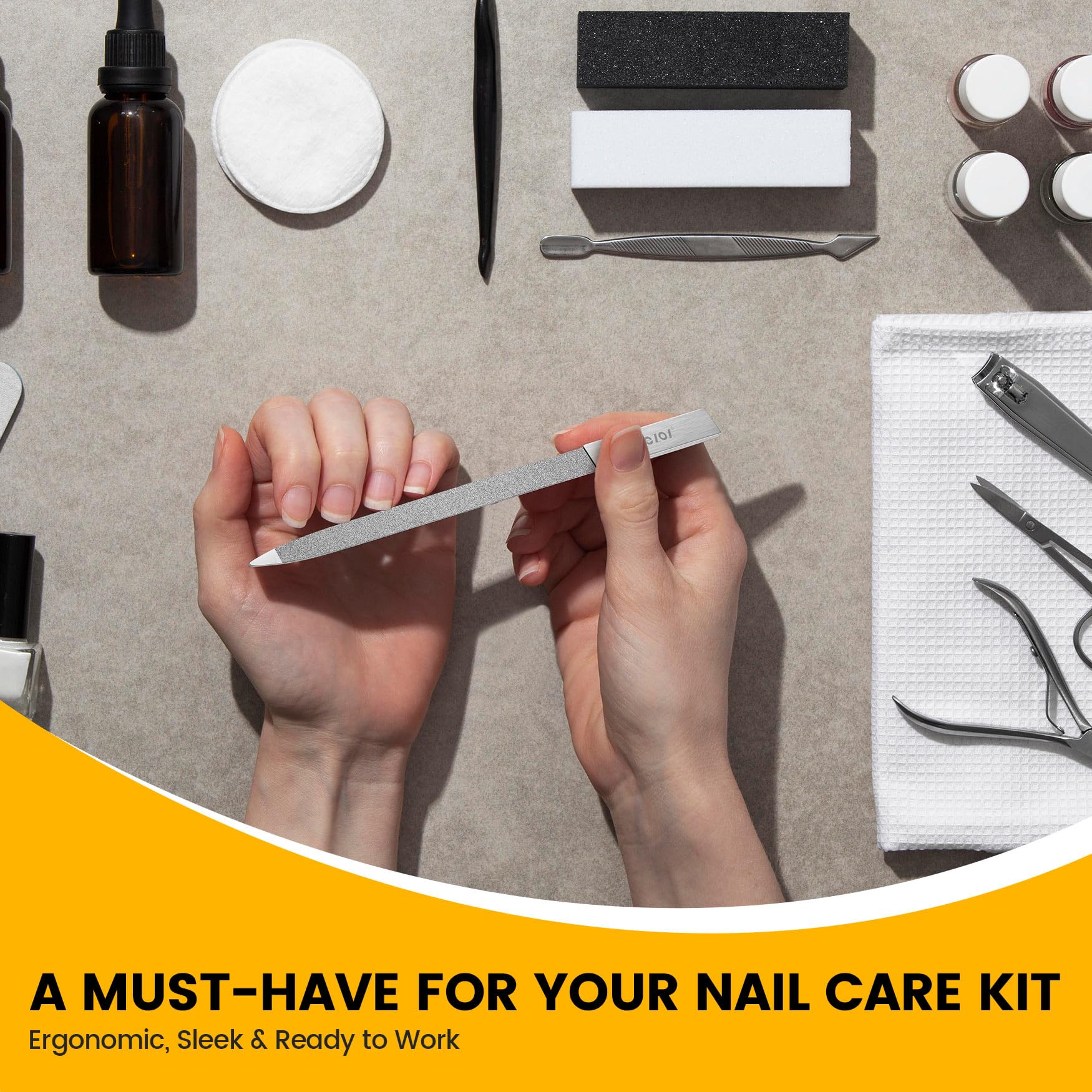 BEZOX nail file kit suitable for natural and acrylic nails at home