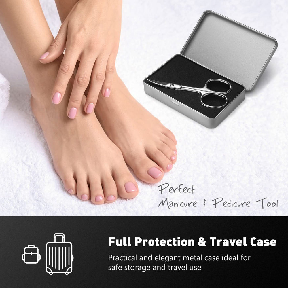 BEZOX nail scissors nickel-plating finish adds sleek durability.