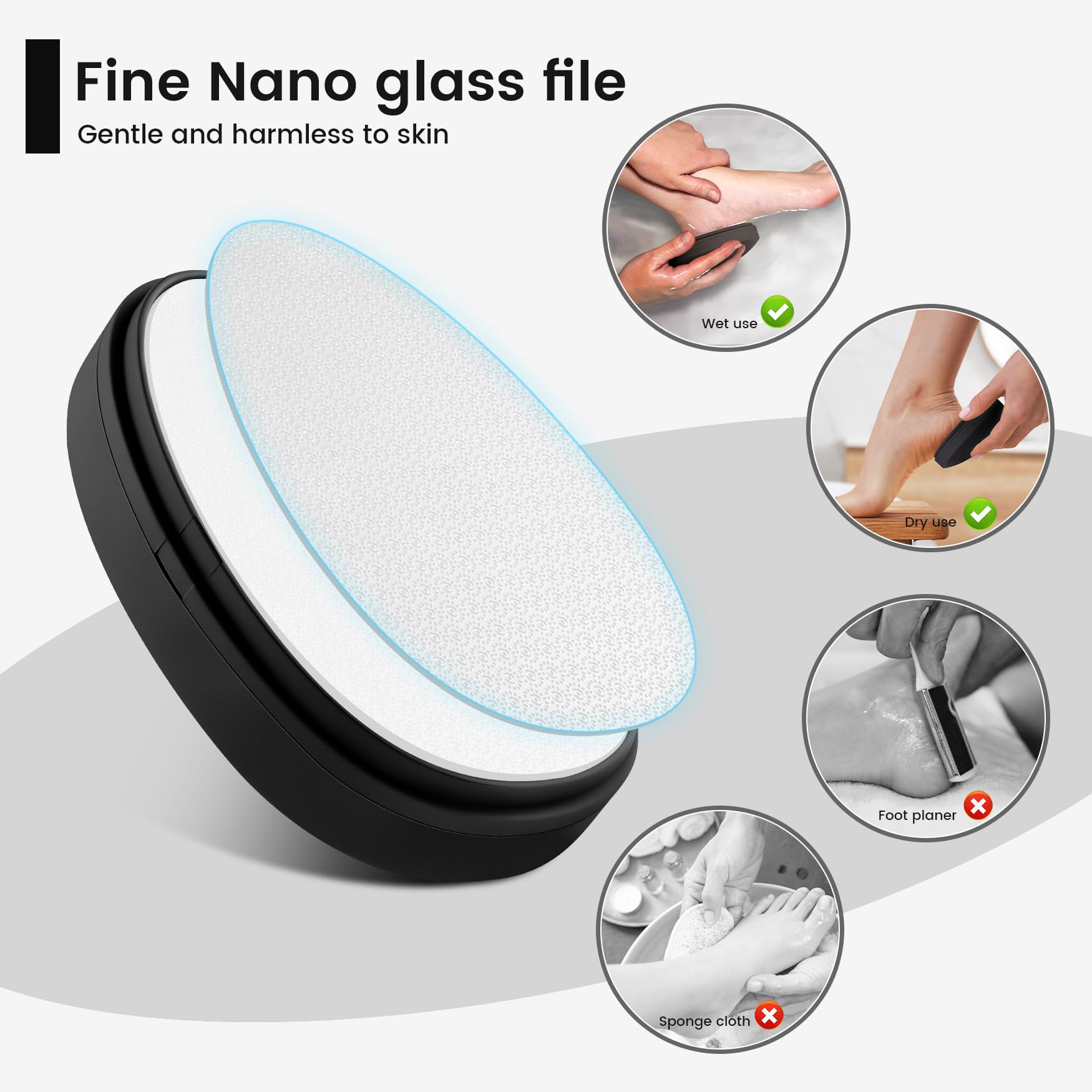 BEZOX Nano Glass Foot File keeps holiday-ready feet year-round.