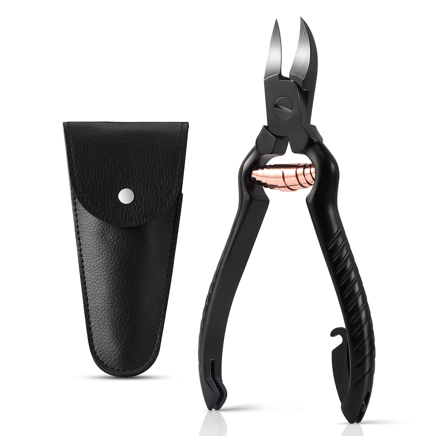 BEZOX podiatrist toenail clippers black designed for thick nails