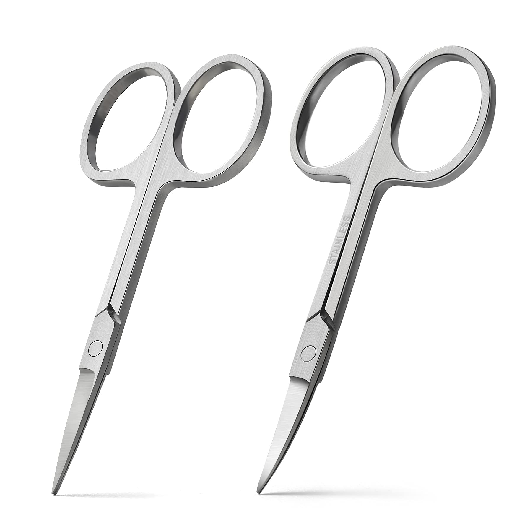 BEZOX premium nail scissors curved blade for precise trimming and brow shaping