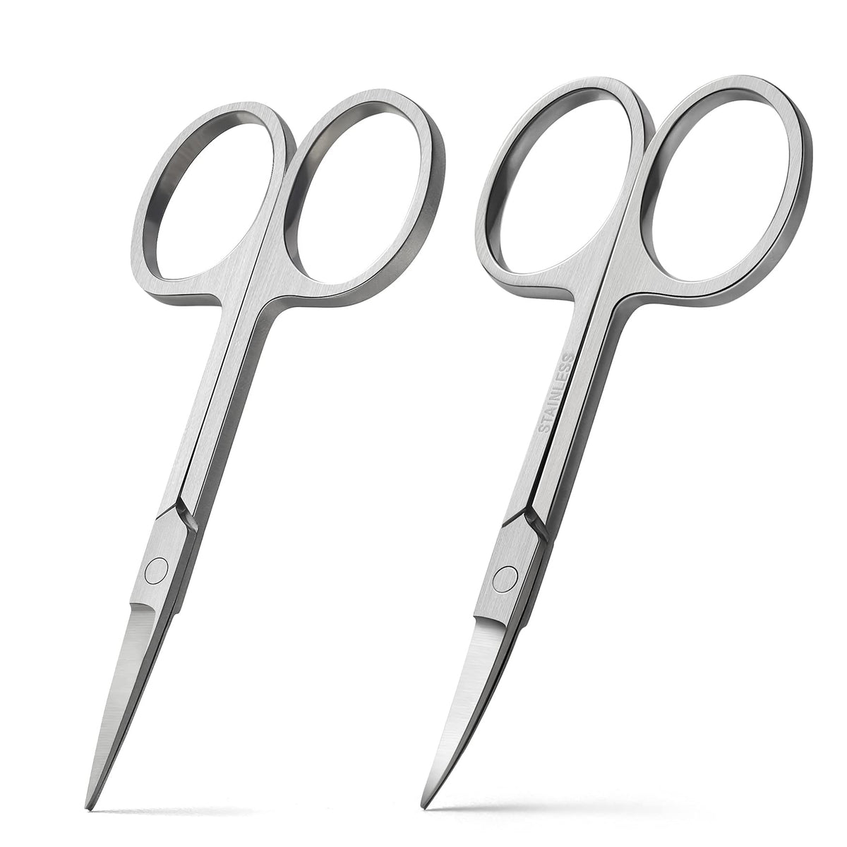 BEZOX premium nail scissors curved blade for precise trimming and brow shaping