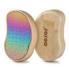 BEZOX Rainbow Foot File front view showing plastic-free design for at-home pedicures.