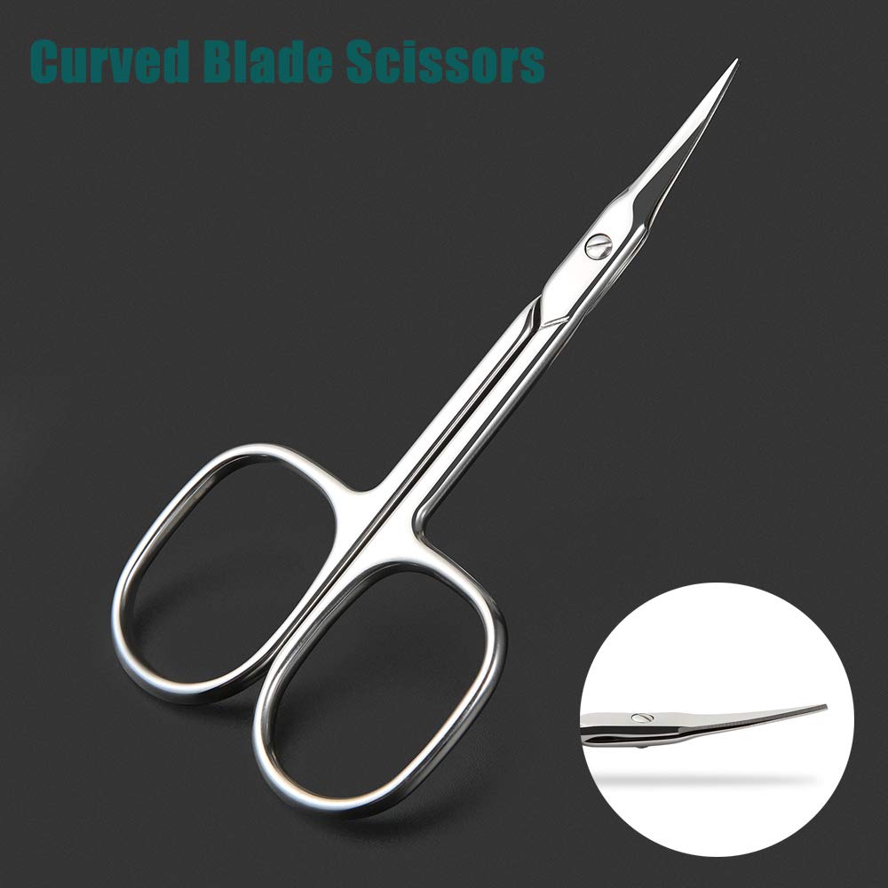 BEZOX small scissors beard and mustache grooming close-up shows versatile facial hair tool.
