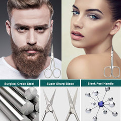 BEZOX small scissors surgical steel finish close-up highlighting rust-resistant hygiene.
