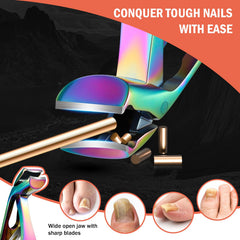 BEZOX toenail clipper wide jaw capacity handles thick nails smoothly