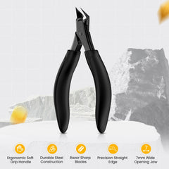 BEZOX toenail clippers with podiatrist-straight blade for cleaner trims.
