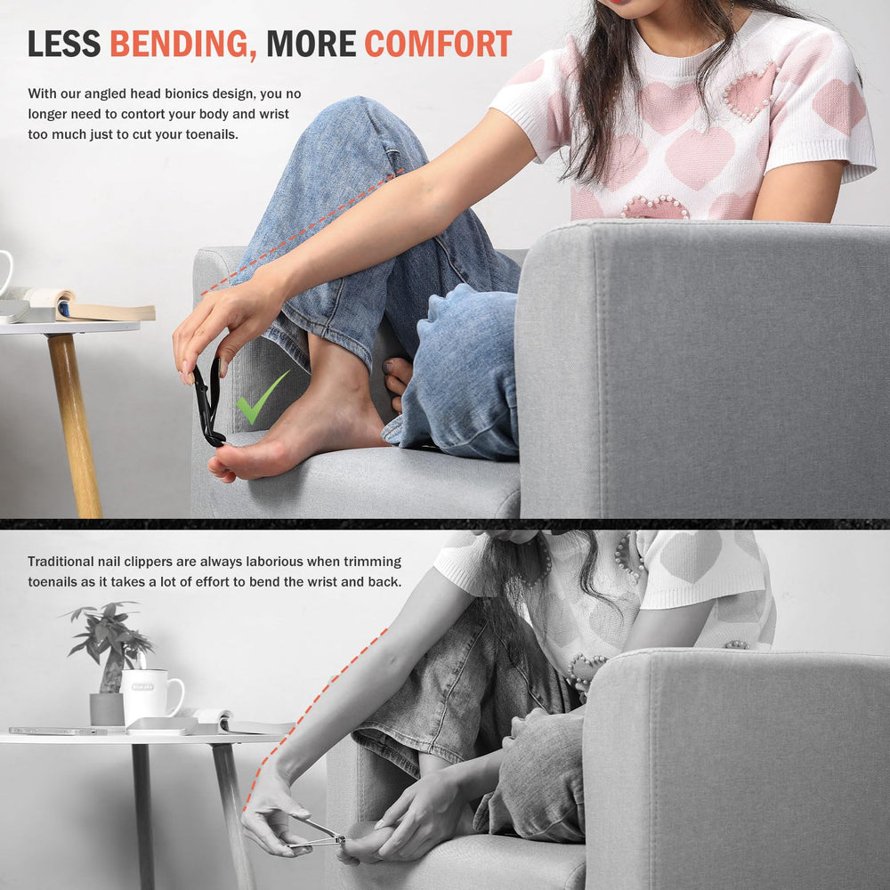 BEZOX wide-jaw toenail clipper handles thick nails with ease.