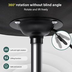 BFTOU 360-degree swivel with five wheels enables smooth movement in busy studios