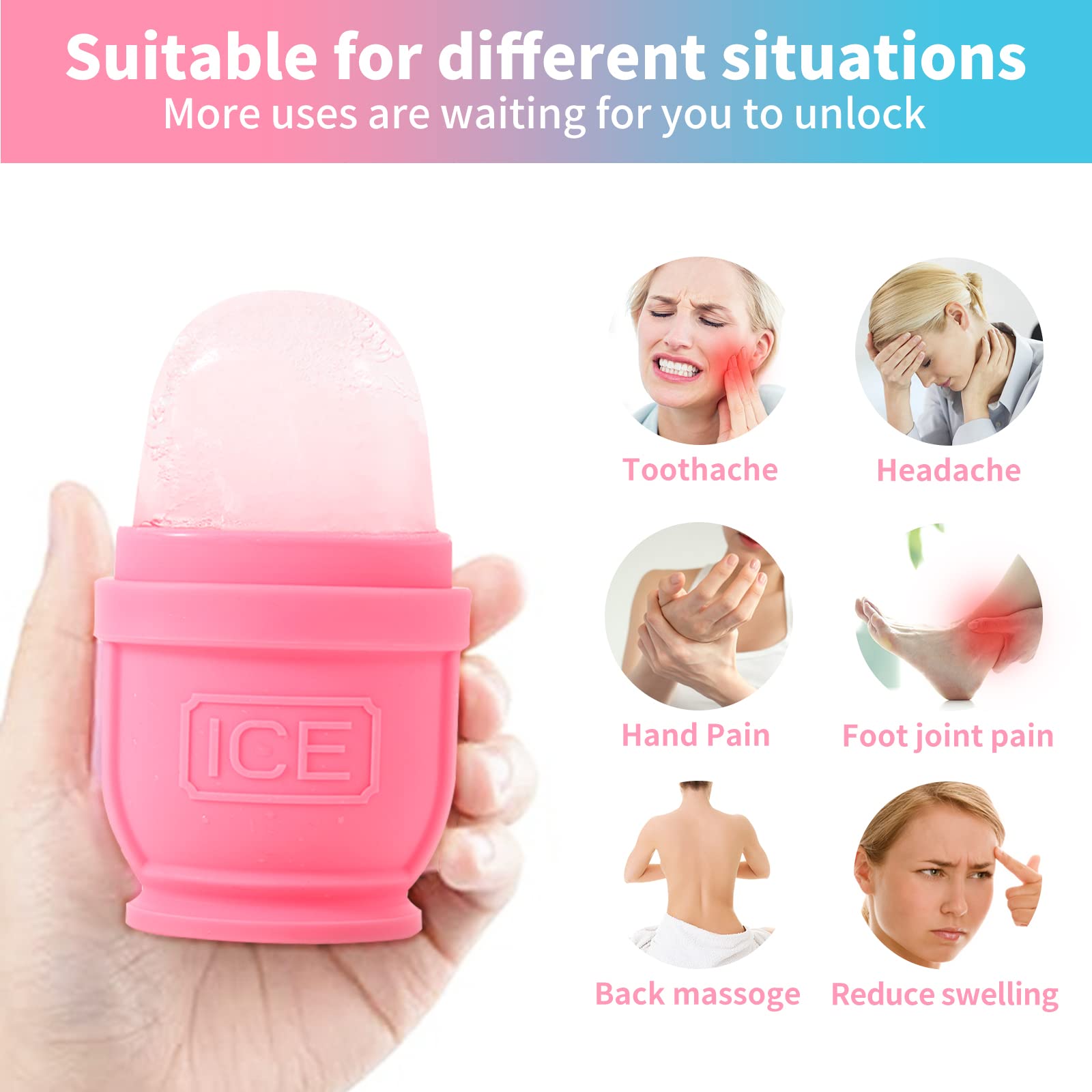 BFASU two-pack face and body ice cubes offer refreshing wake-up and pore tightening.