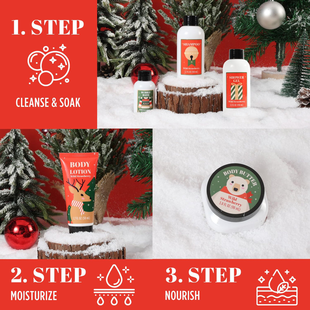 BFFLOVE tree-shaped mini towel adds a cute, ready-to-gift touch to the set