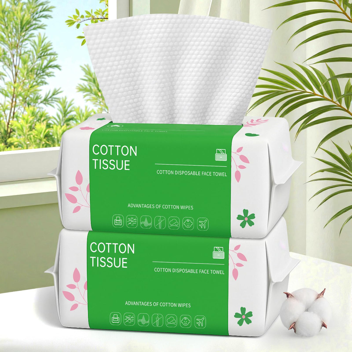 BFHKXW disposable-face-towels-100-pack deliver gentle cleansing with ultra-soft fibers.