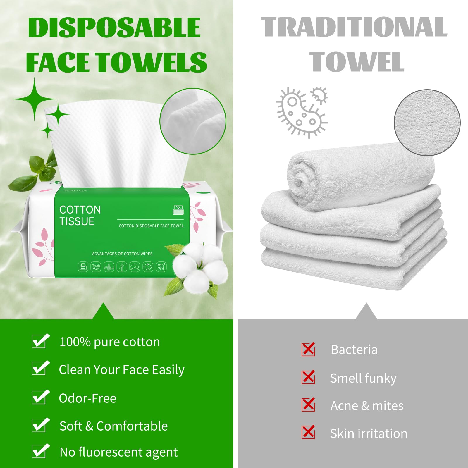 BFHKXW dry-wet-use-towels transform into wet wipes for versatile cleaning.