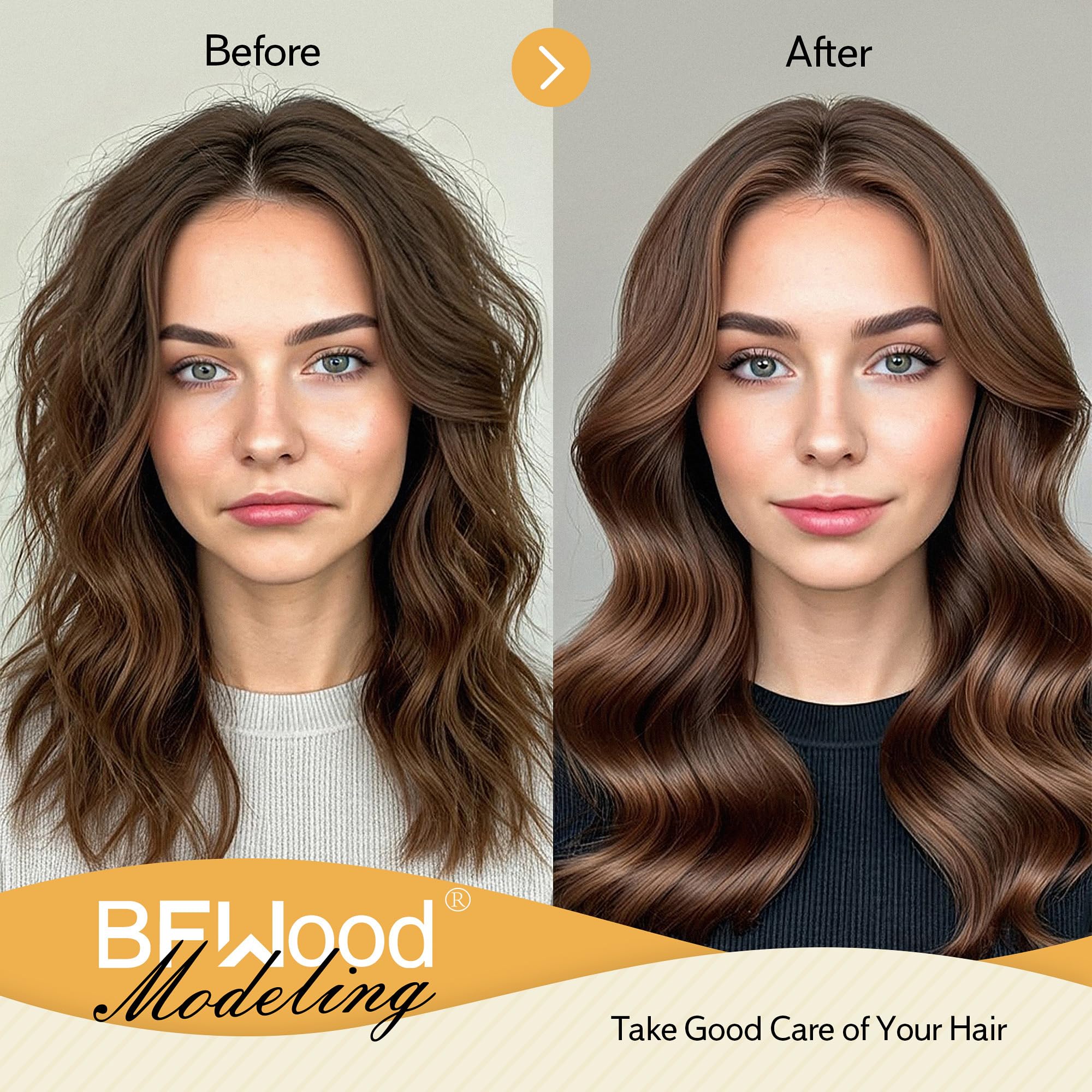 BFWood 1.2-inch roller creates natural curls or straight styles with lasting shape.