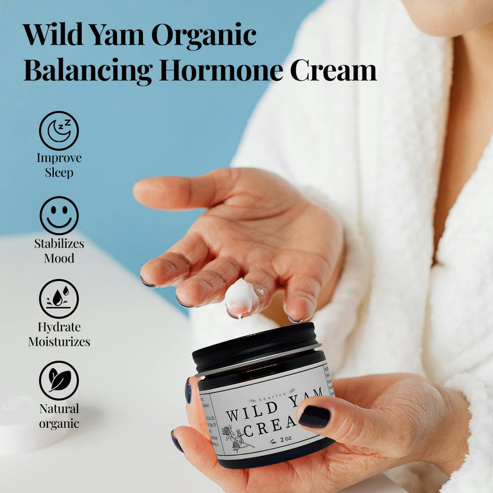 BGYVNU Wild Yam Cream texture close-up shows fast absorption.