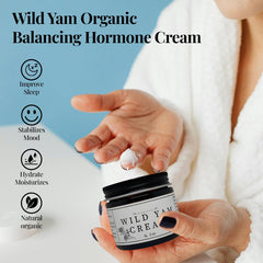 BGYVNU Wild Yam Cream texture close-up shows fast absorption.