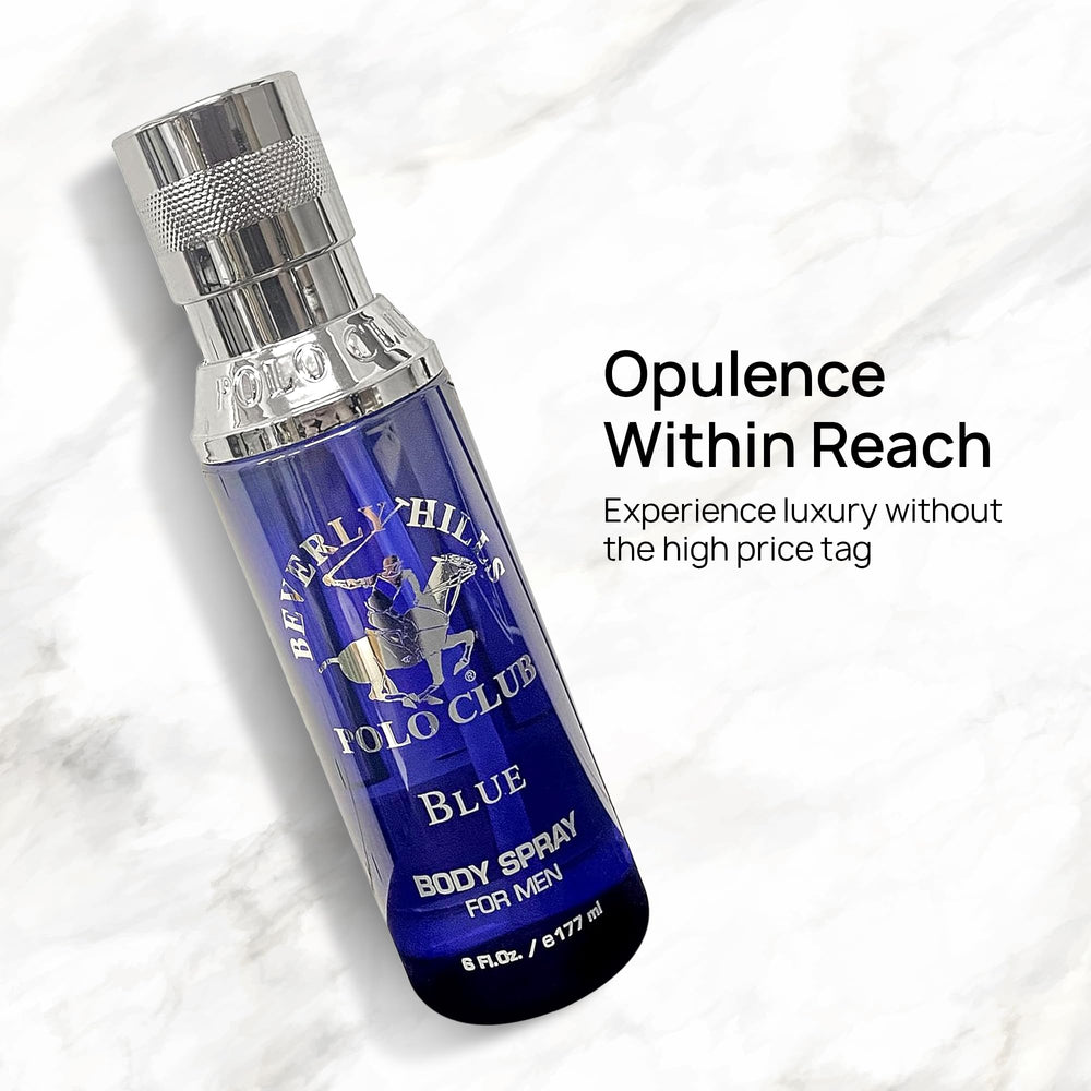 BHPC Blue lifestyle shot shows confident grooming during morning routine