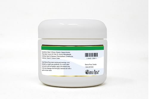 Bianca Rosa D-Ribose Cream application on hand demonstrating quick absorption for smooth skin.