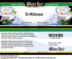 Bianca Rosa D-Ribose Cream packaging on shelf highlighting compact 2 oz size.