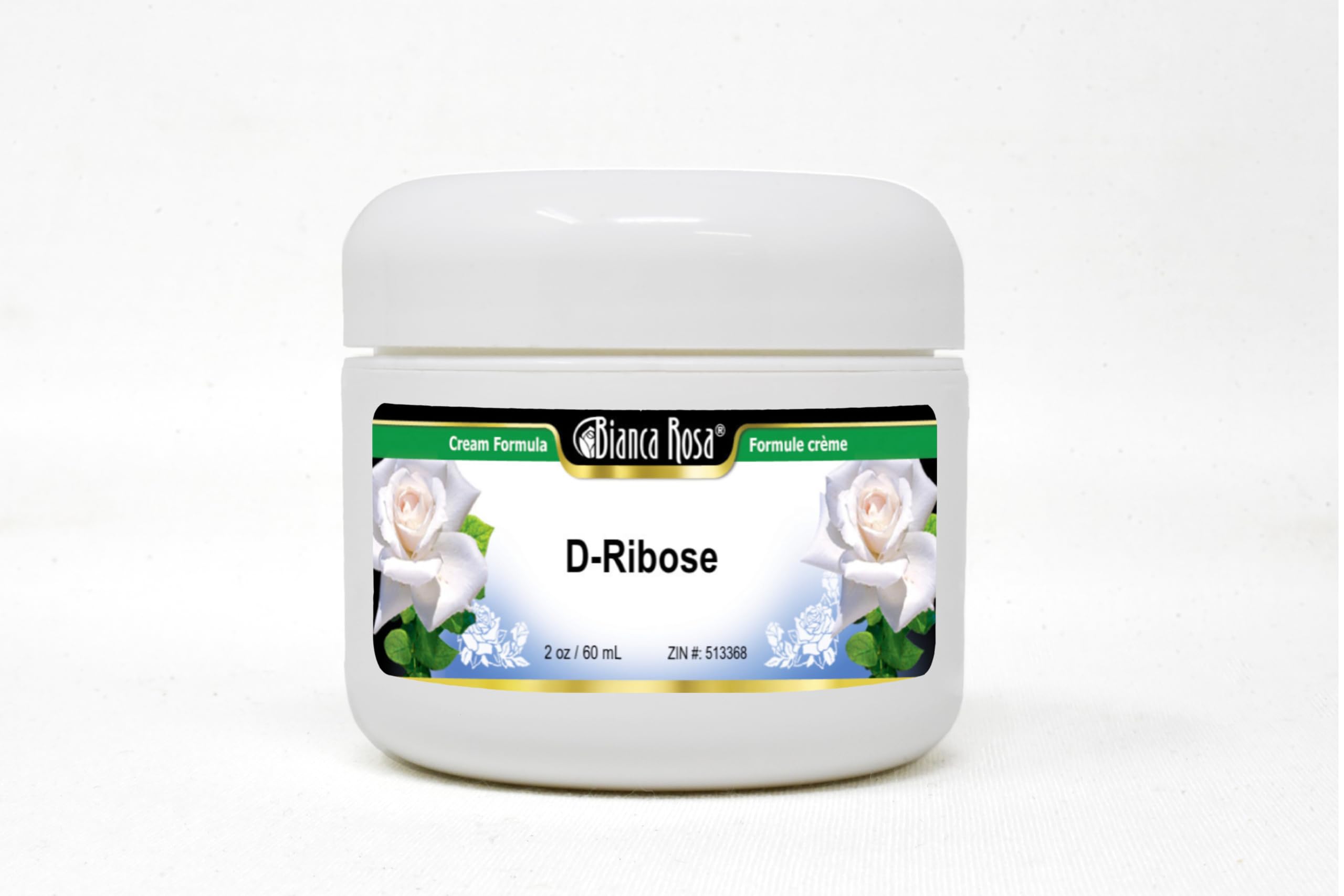 Bianca Rosa D-Ribose Cream texture close-up showing creamy application for daily skin comfort.