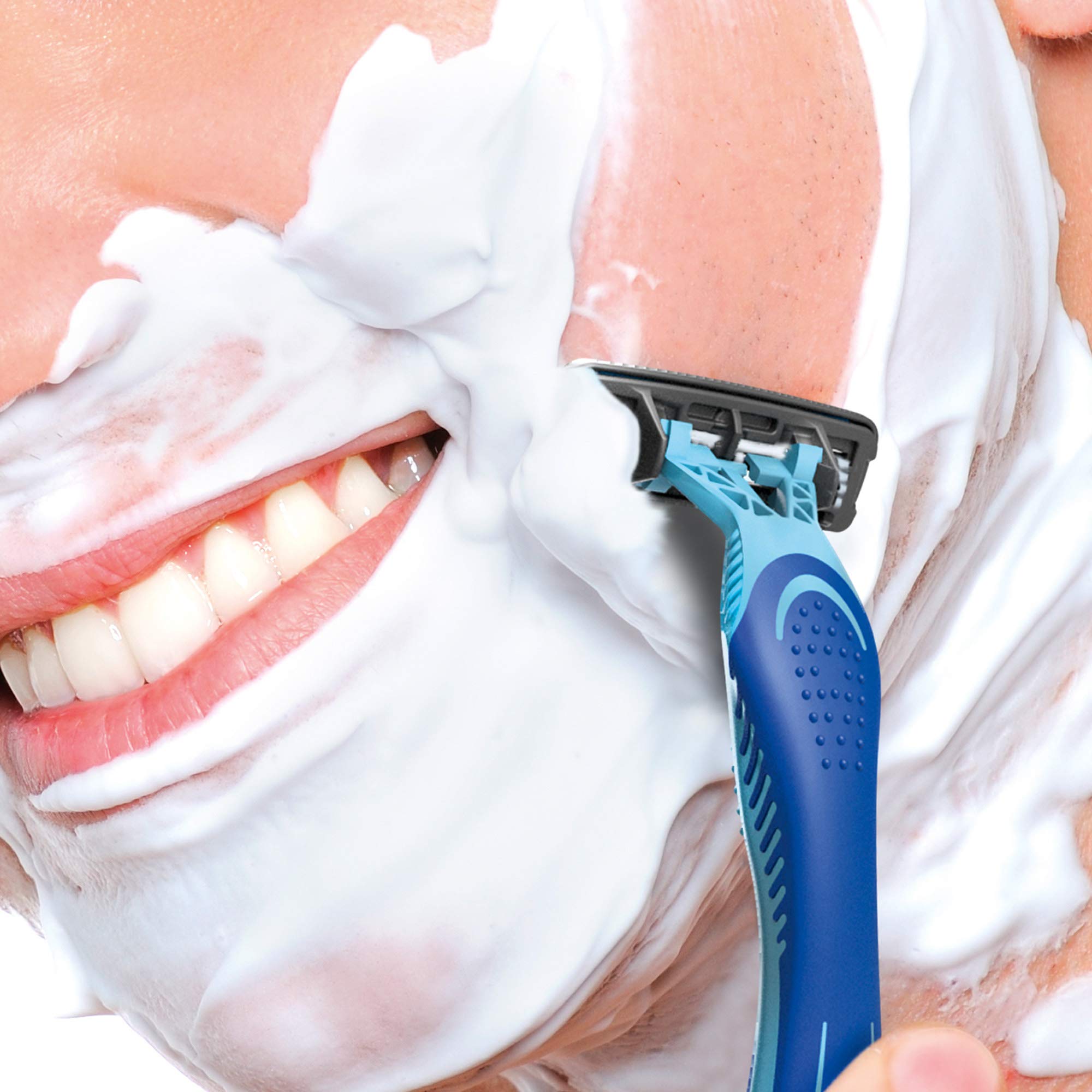 BIC Flex 3 Titanium razor features three blades for a closer feel.
