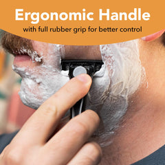 BIC Flex 4 lubricating strip with aloe and vitamin E for smooth glide.