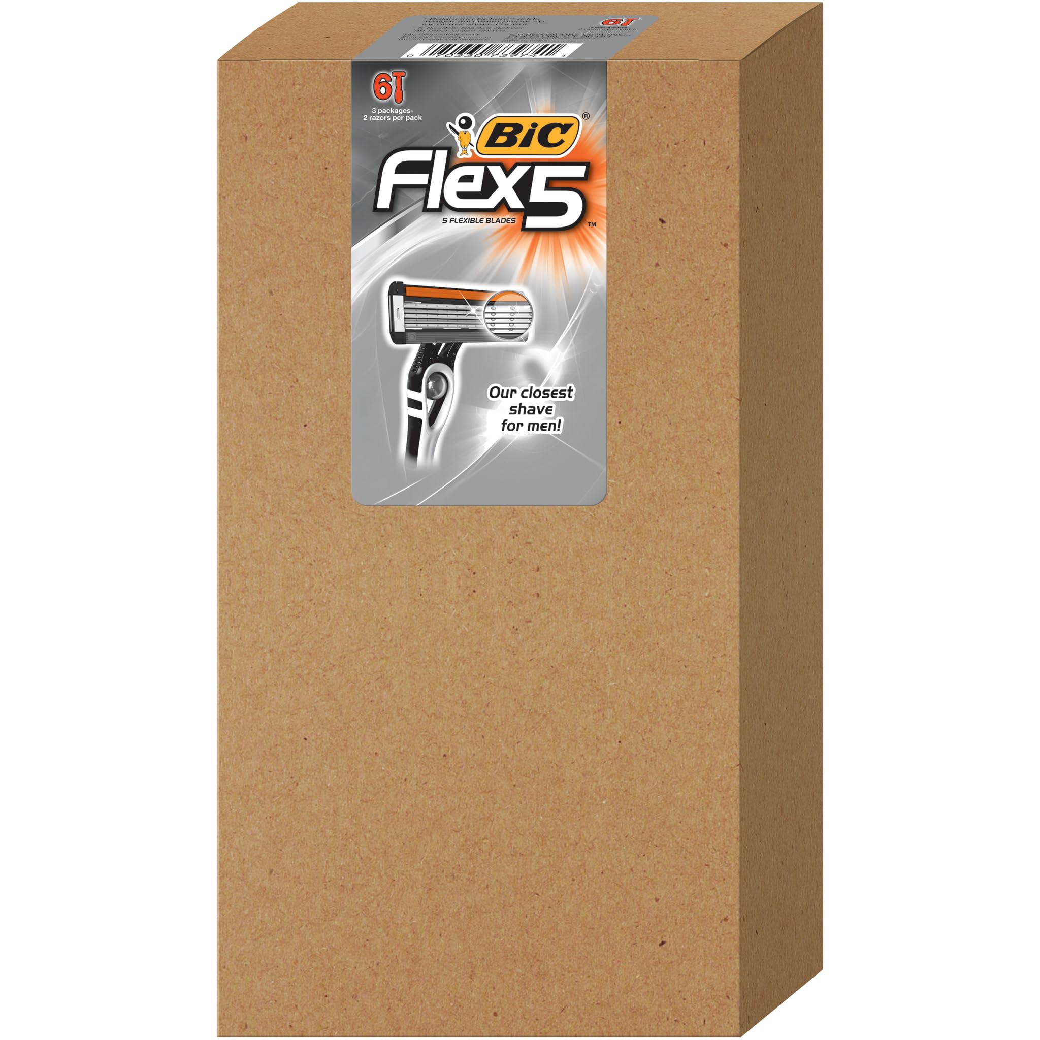 BIC Flex 5 Sensitive 2-pack pack shot highlighting convenient packaging.