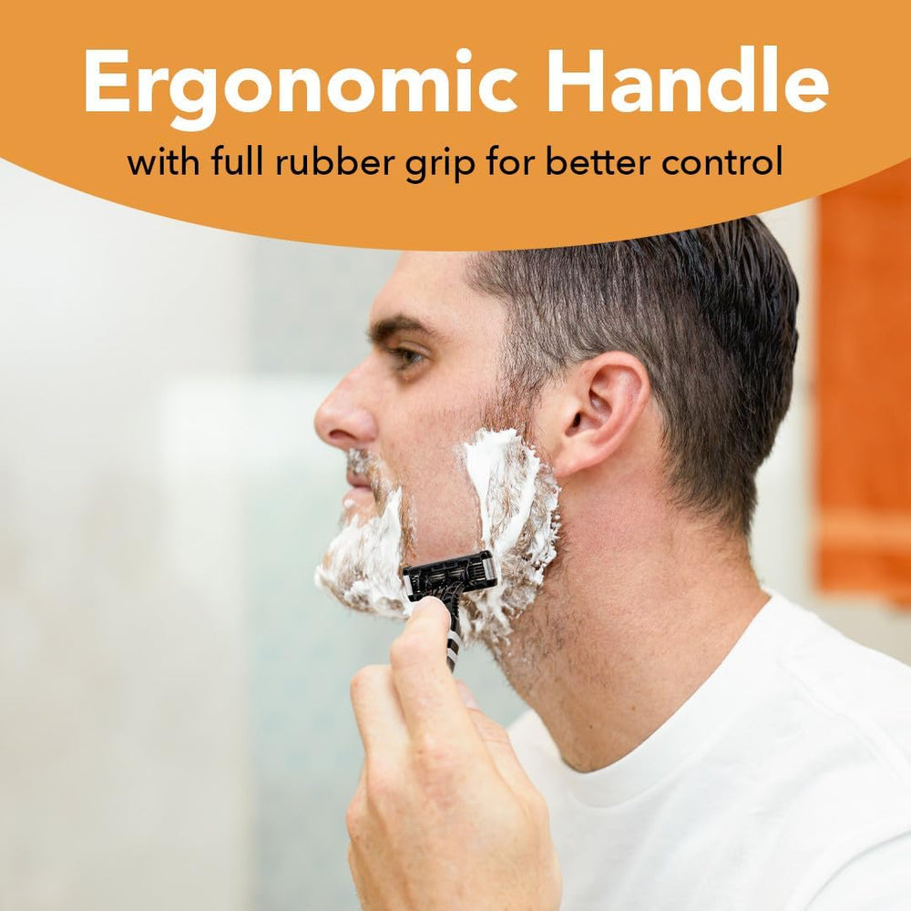 BIC Flex 5 Sensitive ergonomic handle close-up showing secure grip.