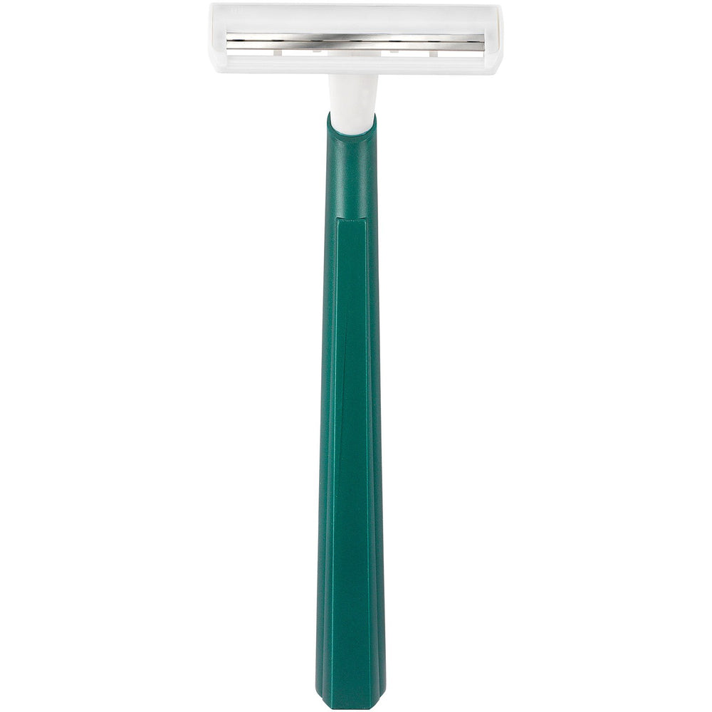 BIC Men's Twin Select razor twin blades close-up emphasize smooth shaving potential.