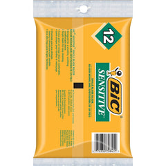 BIC single blade sensitive skin shaver disposable razor pack ready for quick daily use.