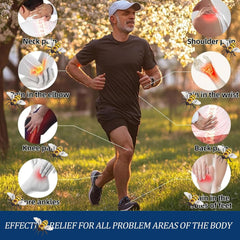 Bicotand CapsCare Relief Cream leg massage illustrates soothing comfort during activity.