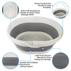 BIDFUL foot tub with 68 acupressure nodules provides gentle foot massage