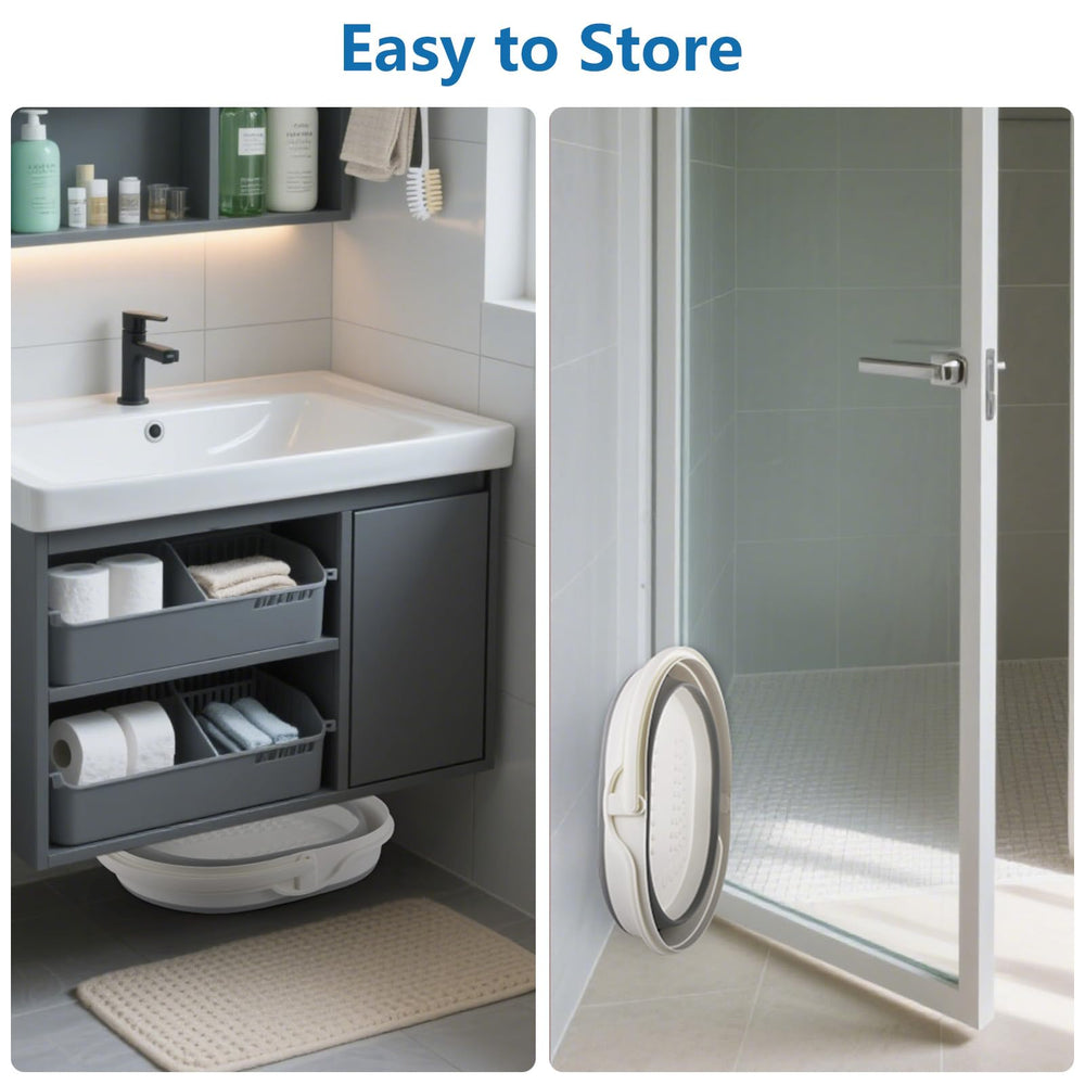 BIDFUL travel-friendly foot soak tub with handle for on-the-go relaxation